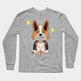 Pembroke corgi red head tricolor Long Sleeve T-Shirt